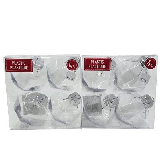 Make Market Other - Make Market Clear Fillable DIY Diamond-shaped Christmas Ornaments 8 pcs NEW